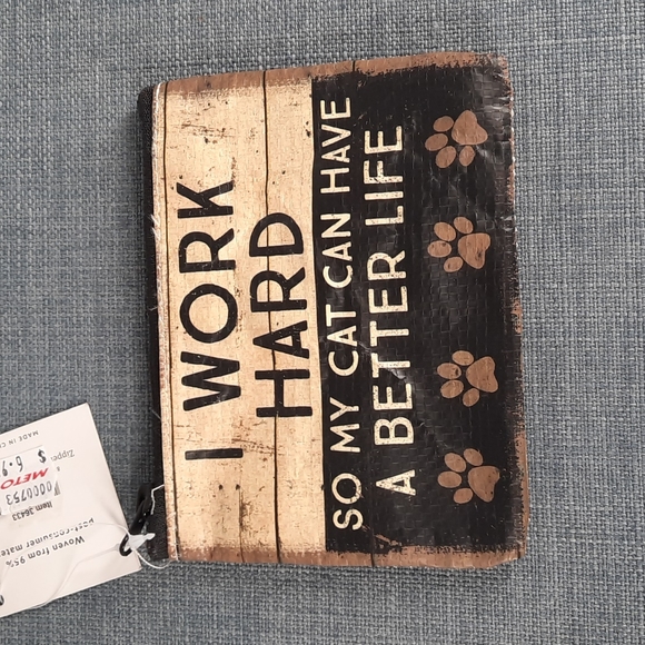 Crazy Cat Lady Gift Set Kitchen Dish Towel Bracelet Zipper Pouch Wallet Listpad - Picture 12 of 15